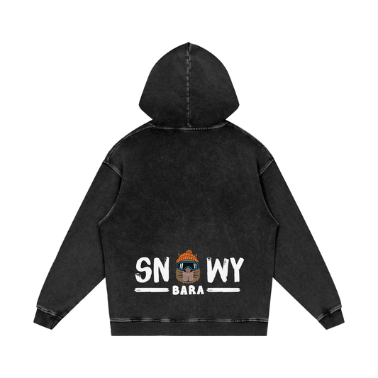 Snow Washed Loose Hoodie
