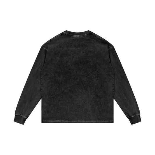 SNOWYBARA WASHED OVERSIZED LONG SLEEVE TEE