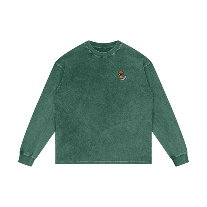 SNOWYBARA WASHED OVERSIZED LONG SLEEVE TEE