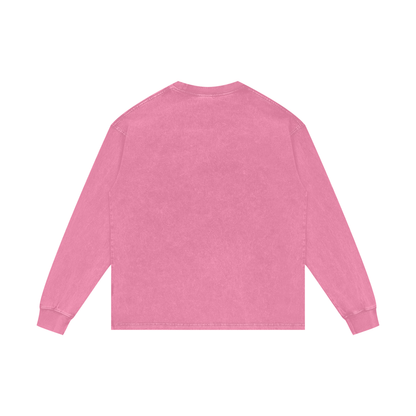 SNOWYBARA WASHED OVERSIZED LONG SLEEVE TEE