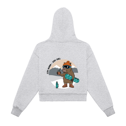 SNOWYBARA CROPPED HOODIE MATE