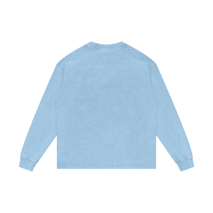 SNOWYBARA WASHED OVERSIZED LONG SLEEVE TEE