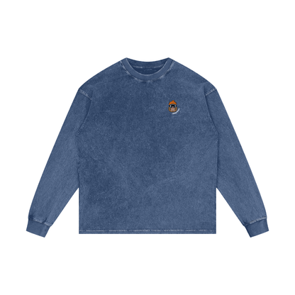 SNOWYBARA WASHED OVERSIZED LONG SLEEVE TEE