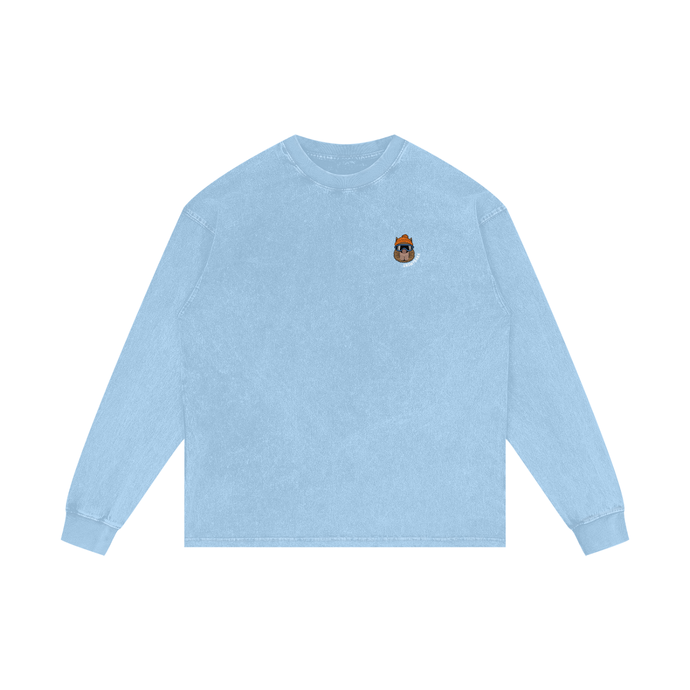 SNOWYBARA WASHED OVERSIZED LONG SLEEVE TEE