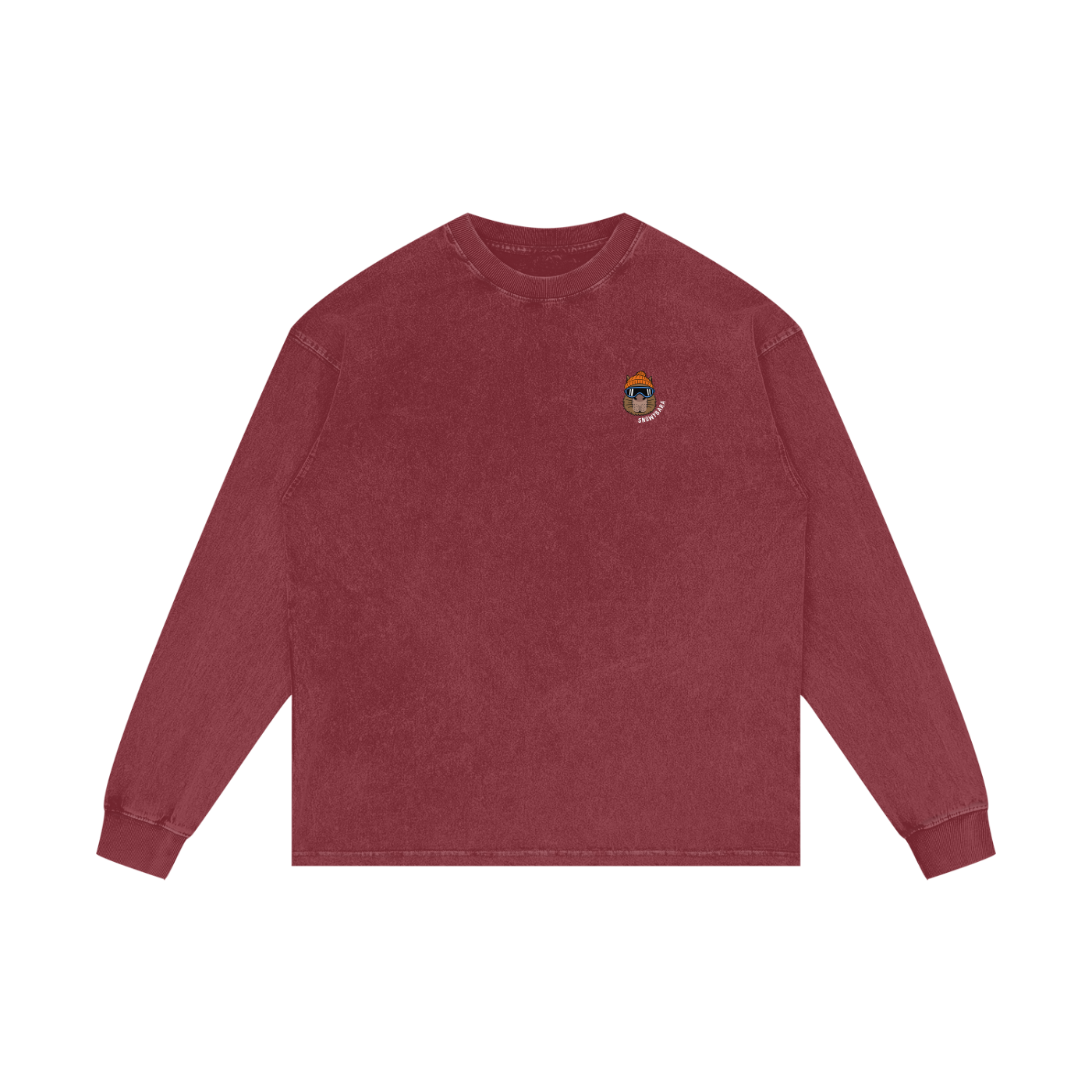 SNOWYBARA WASHED OVERSIZED LONG SLEEVE TEE
