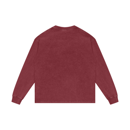 SNOWYBARA WASHED OVERSIZED LONG SLEEVE TEE