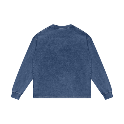 SNOWYBARA WASHED OVERSIZED LONG SLEEVE TEE
