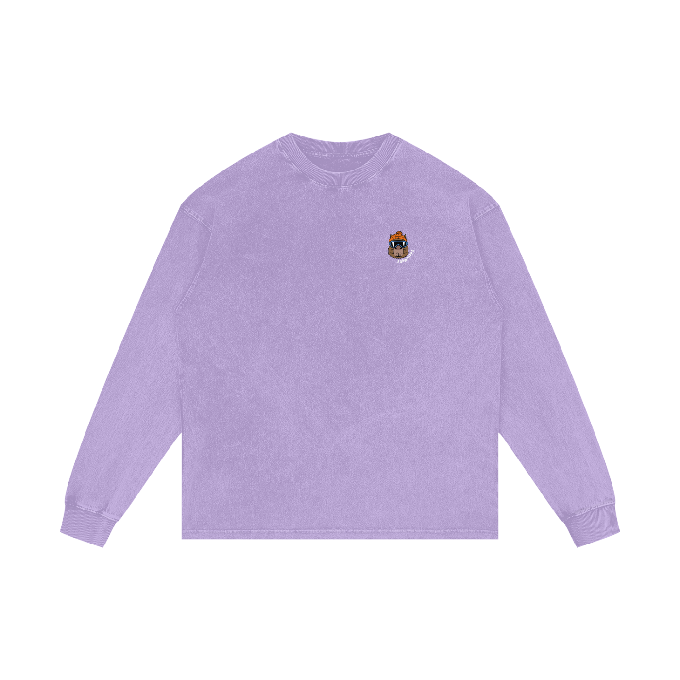 SNOWYBARA WASHED OVERSIZED LONG SLEEVE TEE