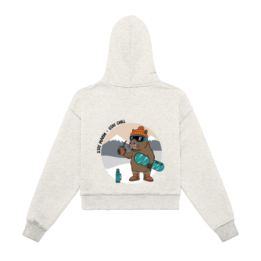 SNOWYBARA CROPPED HOODIE MATE