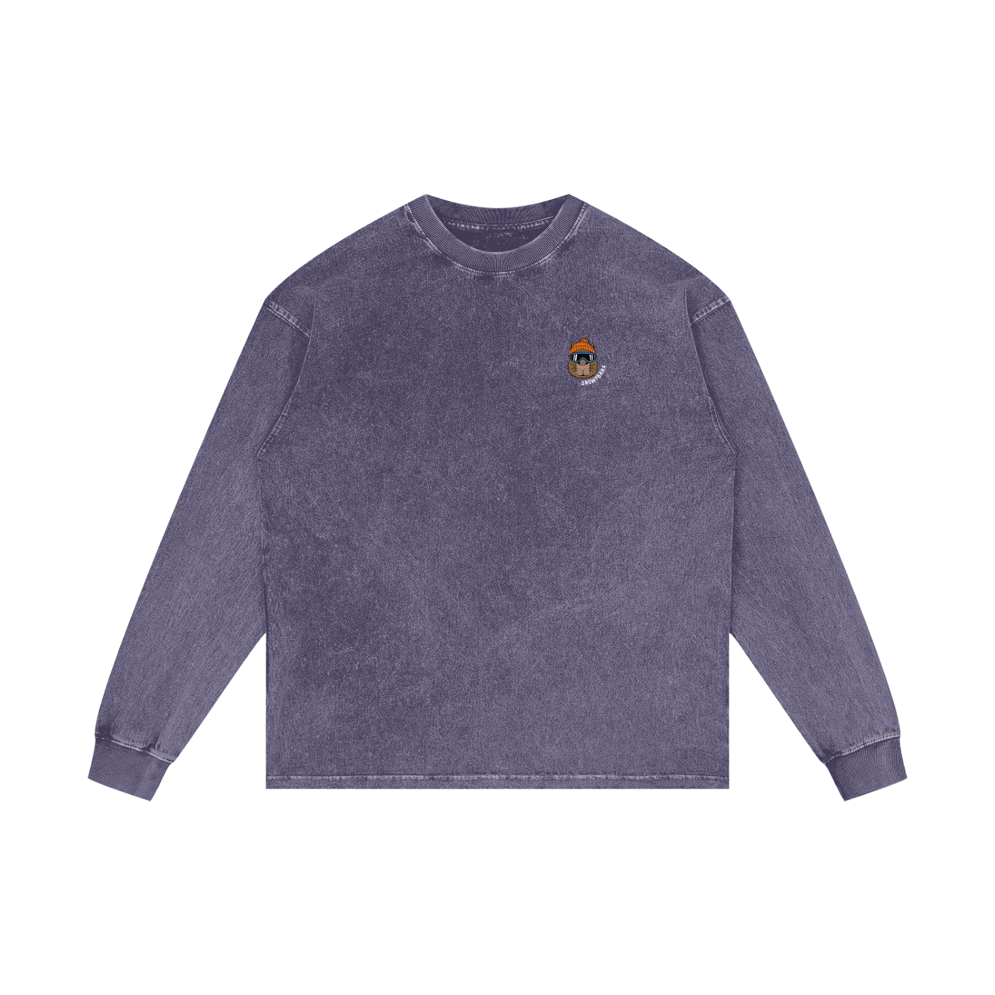 SNOWYBARA WASHED OVERSIZED LONG SLEEVE TEE