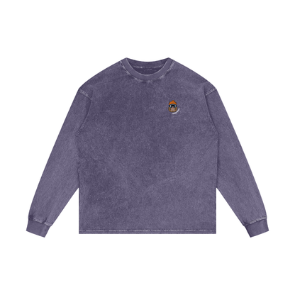 SNOWYBARA WASHED OVERSIZED LONG SLEEVE TEE