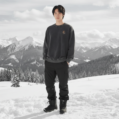 SNOWYBARA WASHED OVERSIZED LONG SLEEVE TEE