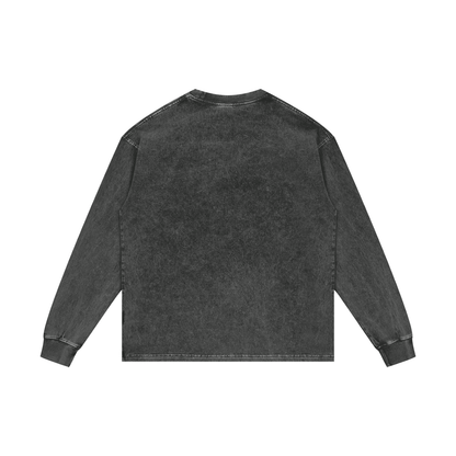 SNOWYBARA WASHED OVERSIZED LONG SLEEVE TEE