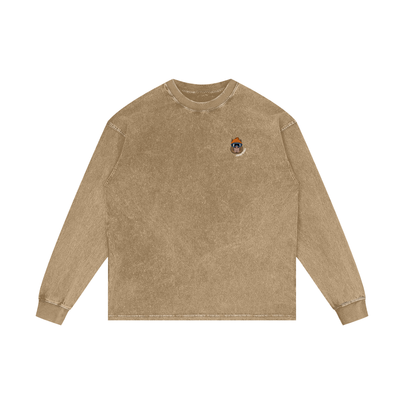 SNOWYBARA WASHED OVERSIZED LONG SLEEVE TEE