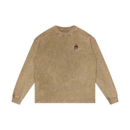SNOWYBARA WASHED OVERSIZED LONG SLEEVE TEE