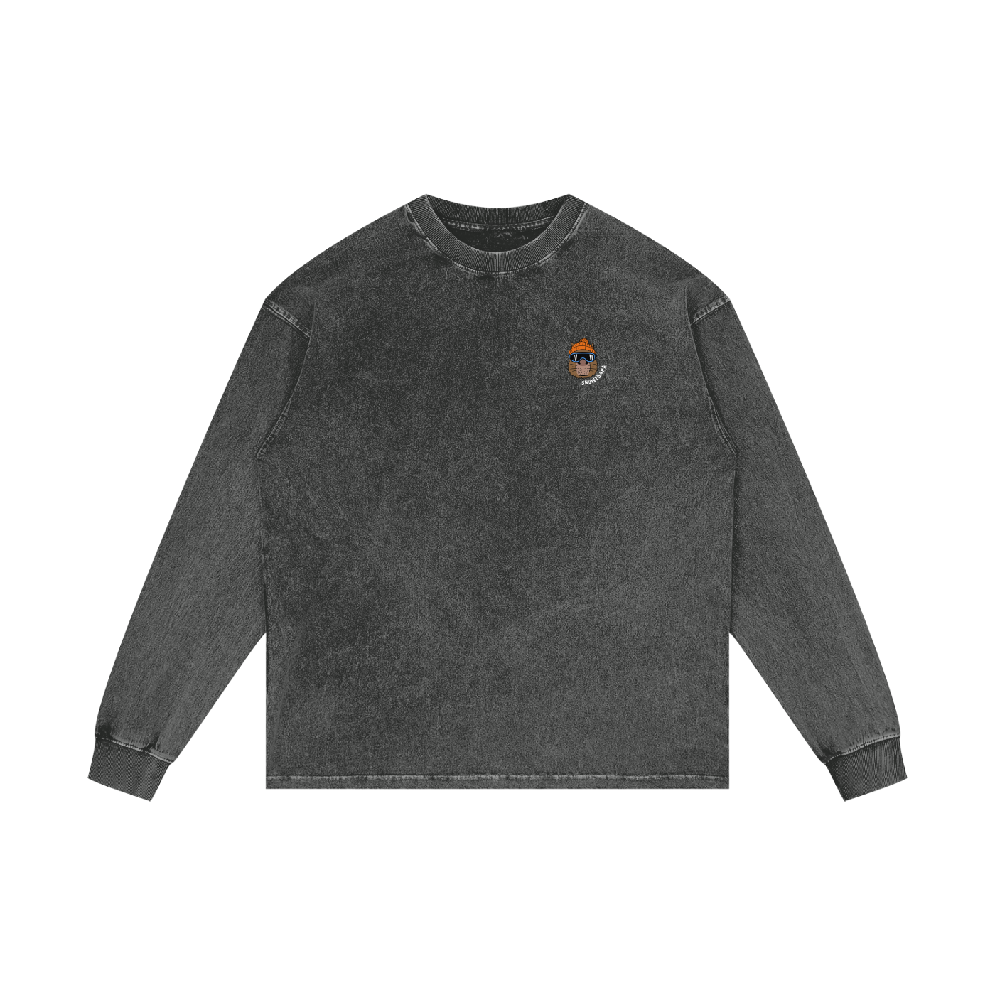 SNOWYBARA WASHED OVERSIZED LONG SLEEVE TEE