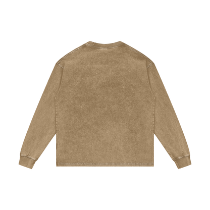 SNOWYBARA WASHED OVERSIZED LONG SLEEVE TEE