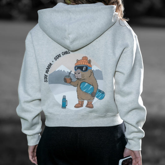 SNOWYBARA CROPPED HOODIE MATE